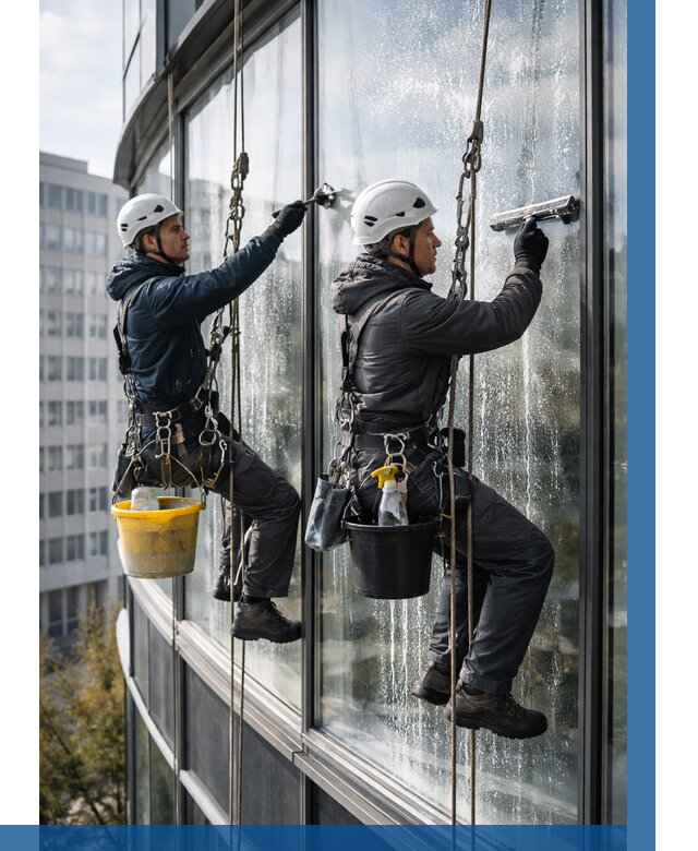 Мойка панорамных окон в Южноуральске от 383 р. заказать у ВЫСОТНИК-Жрк