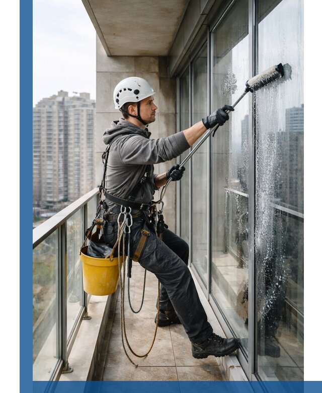 Профессиональная мойка балконного остекления в Южноуральске