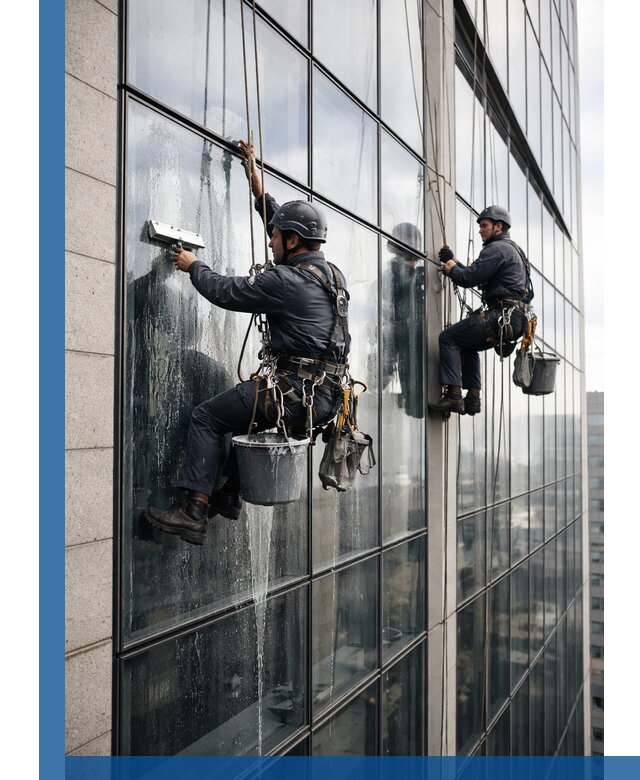 Профессиональная мойка стеклянных фасадов зданий в Южноуральске