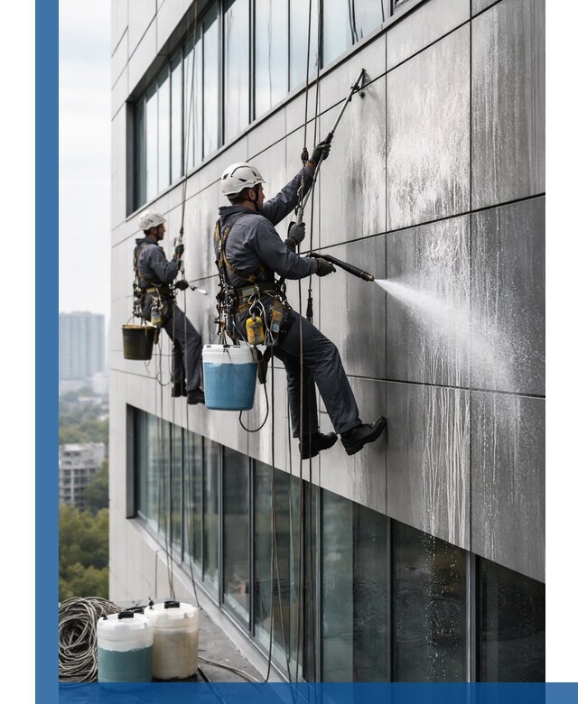 Профессиональная мойка вентилируемых фасадов в Южноуральске