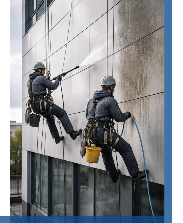 Мойка фасада из композита в Южноуральске по цене от 328 р. | ВЫСОТНИК-Жрк