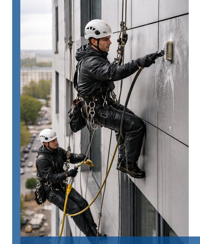 Профессиональная мойка фасада из композита в Южноуральске