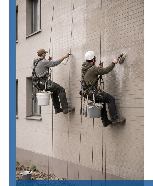 Удаление высолов с фасада зданий в Южноуральске без повреждений и следов