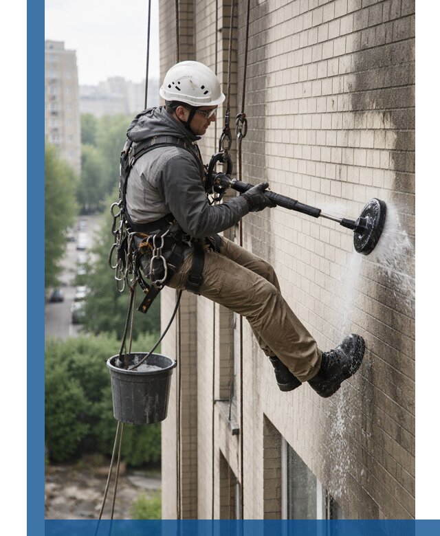 Очистка фасада от копоти в Южноуральске профессионально и безопасно