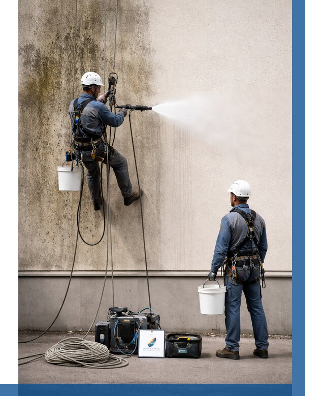 Очистка фасада от плесени в Южноуральске от 328 р. | ВЫСОТНИК-Жрк