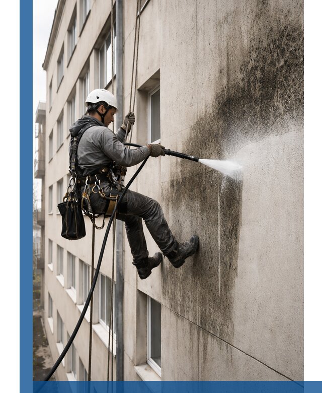 Профессиональная очистка фасадов от плесени в Южноуральске