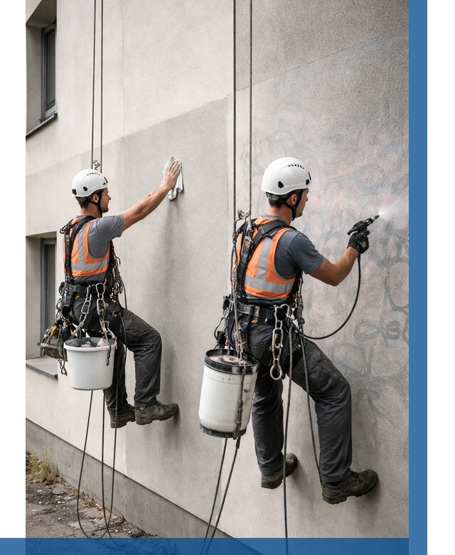 Антиграффити покрытие фасада в Южноуральске от 656 р. | ВЫСОТНИК-Жрк