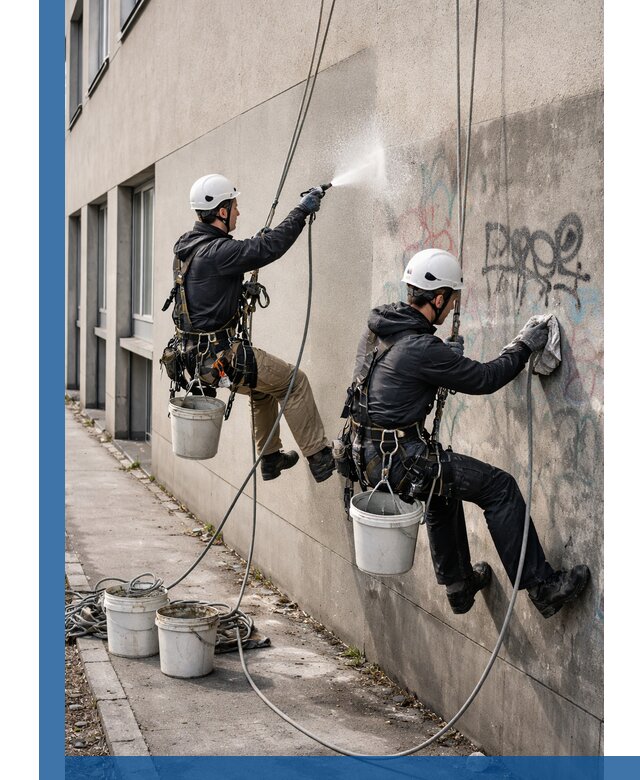 Антиграффити покрытие фасада с защитой от надписей в Южноуральске