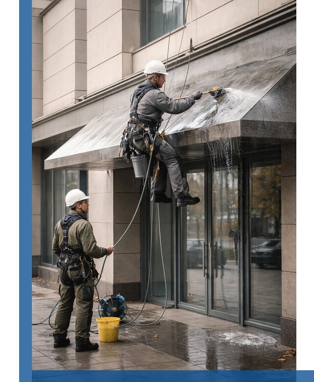 Профессиональная мойка козырьков и навесов в Южноуральске