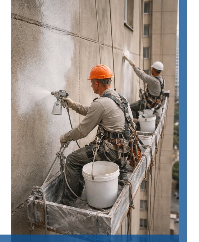 Грунтовка фасада на высоте в Южноуральске от 131 р. | ВЫСОТНИК-Жрк