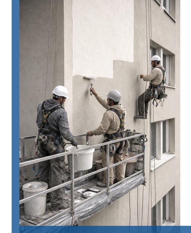 Покраска оштукатуренного фасада в Южноуральске под ключ с гарантией