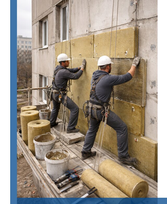 Утепление фасада минватой в Южноуральске под ключ с гарантией