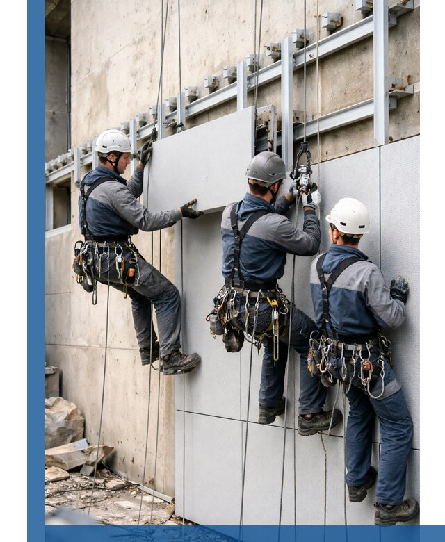 Монтаж вентилируемого фасада в Южноуральске под ключ с гарантией качества