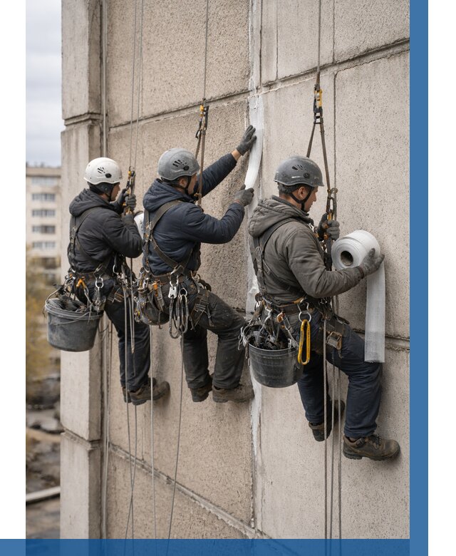 Ремонт межпанельных швов в Южноуральске от 820 р. | ВЫСОТНИК-Жрк