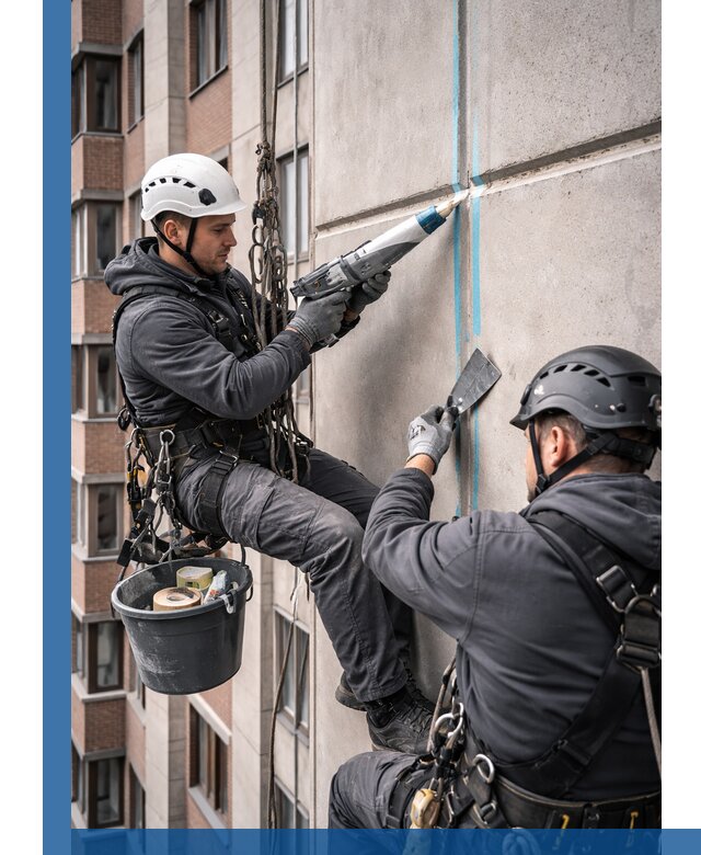 Вторичная герметизация швов фасада и кровли в Южноуральске