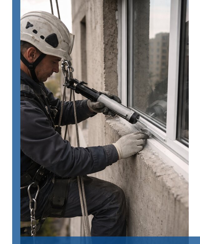 Герметизация оконных швов снаружи в Южноуральске профессионально