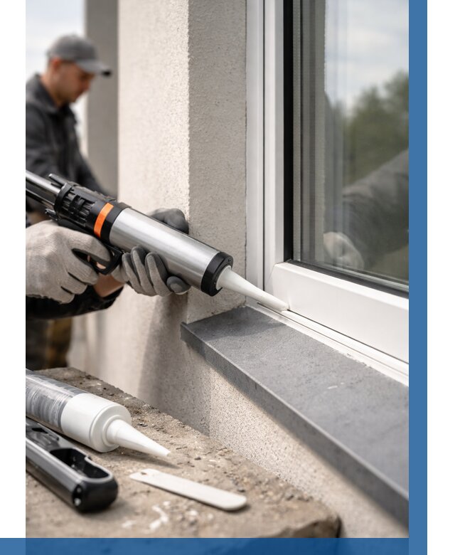 Герметизация монтажных швов окон в Южноуральске от 711 р. | ВЫСОТНИК-Жрк