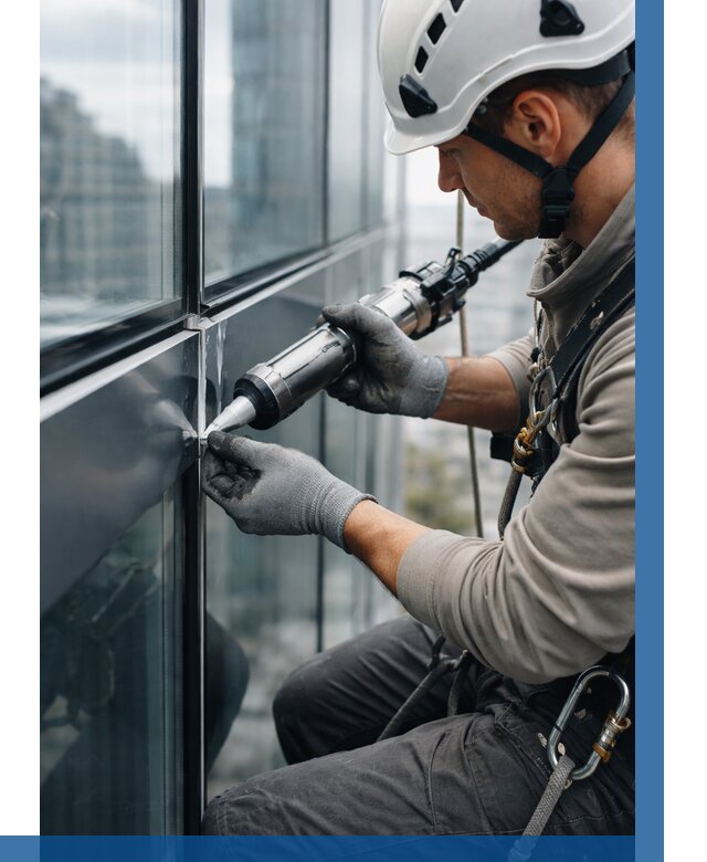 Герметизация стыков витража в Южноуральске от 1312 р. | ВЫСОТНИК-Жрк