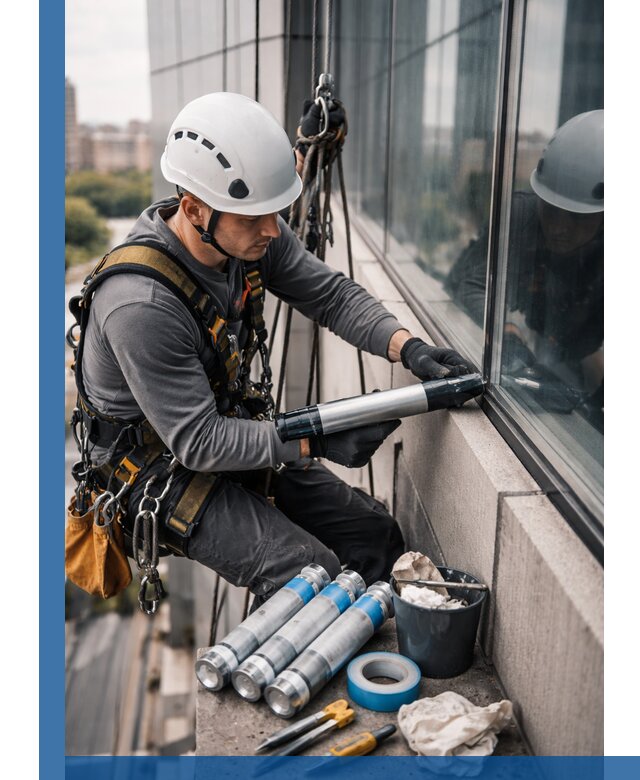 Герметизация стыков витража в Южноуральске для герметичных фасадов