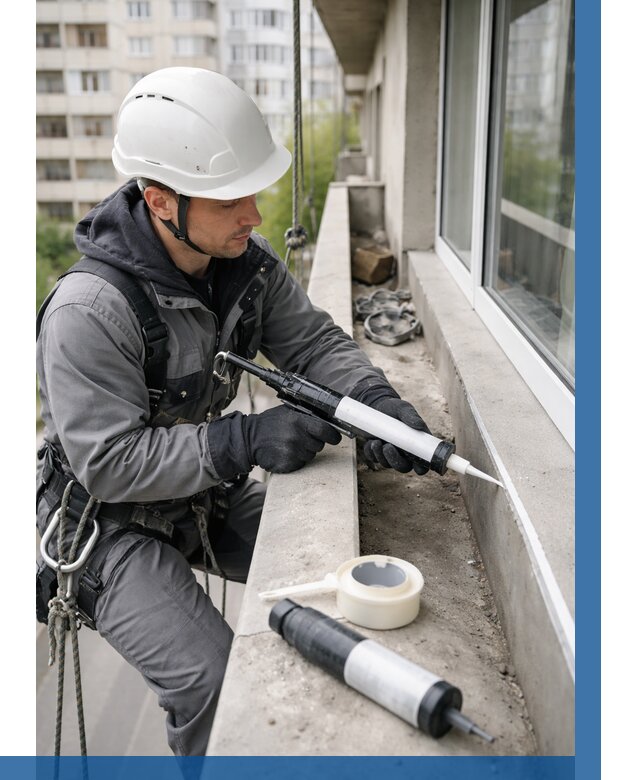 Герметизация швов лоджии в Южноуральске от 4921 р. | ВЫСОТНИК-Жрк