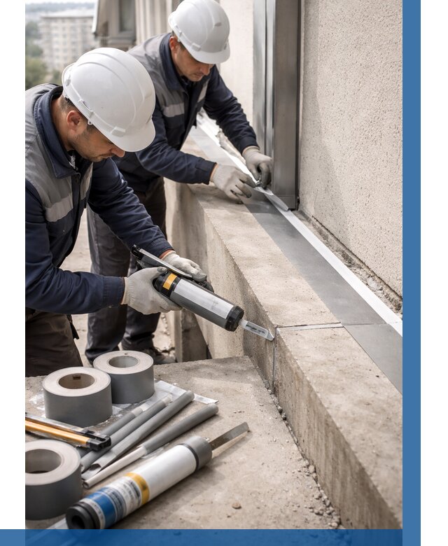 Герметизация примыкания балкона в Южноуральске от 4921 р. | ВЫСОТНИК-Жрк