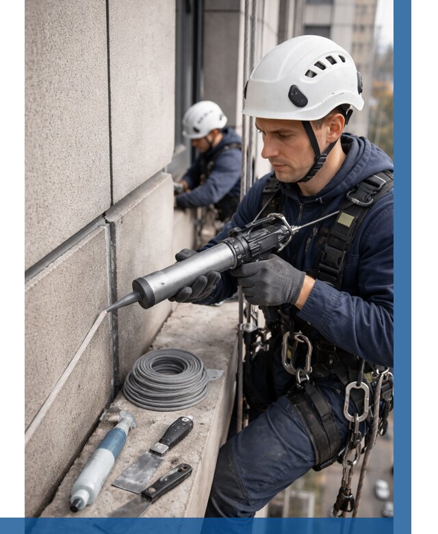 Герметизация деформационных швов фасада в Южноуральске от 766 | ВЫСОТНИК-Жрк