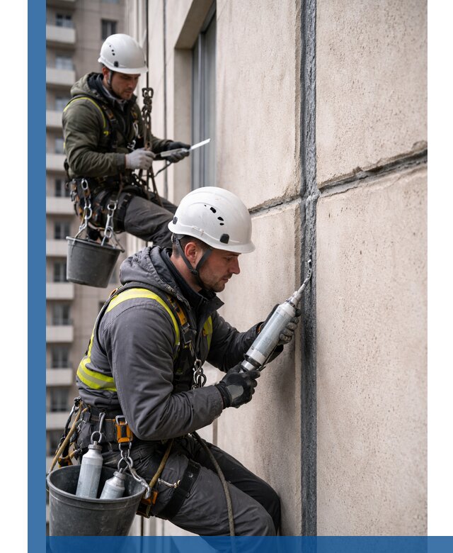 Герметизация деформационных швов фасада в Южноуральске качественно