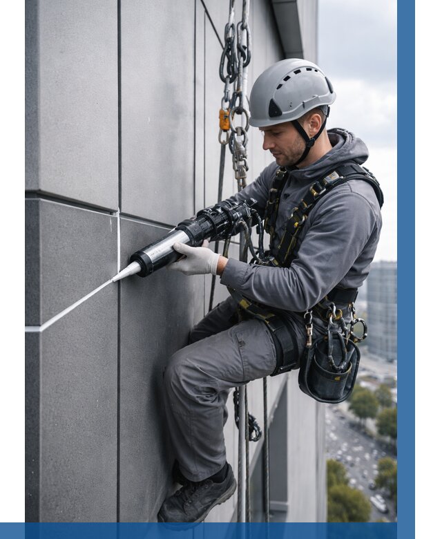 Герметизация стыков фасадных панелей в Южноуральске от 7108 р.| ВЫСОТНИК-Жрк