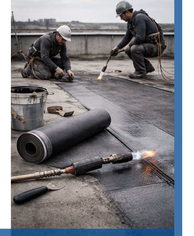 Ремонт рулонной кровли в Южноуральске от 711 р. | ВЫСОТНИК-Жрк