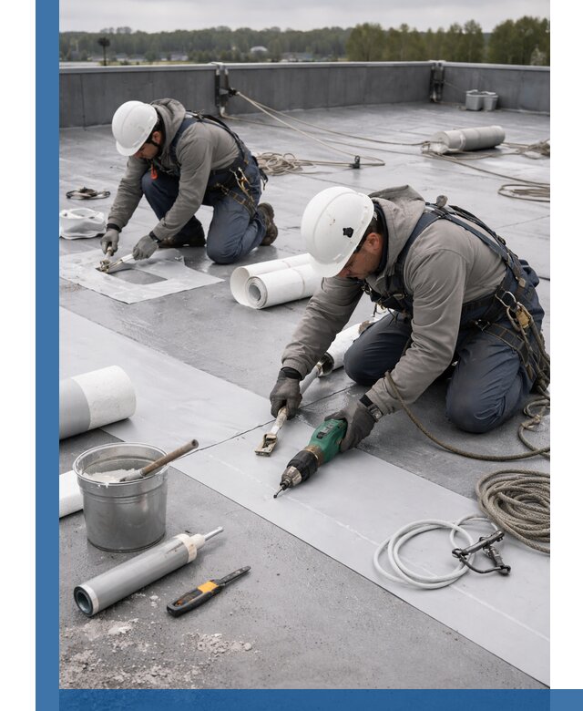 Ремонт мембранной кровли в Южноуральске качественно и с гарантией