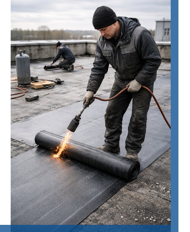 Ремонт наплавляемой кровли в Южноуральске от 766 р. | ВЫСОТНИК-Жрк