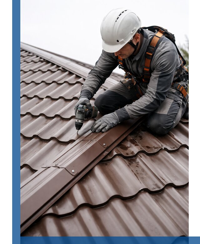 Ремонт металлочерепицы на крыше в Южноуральске профессионально