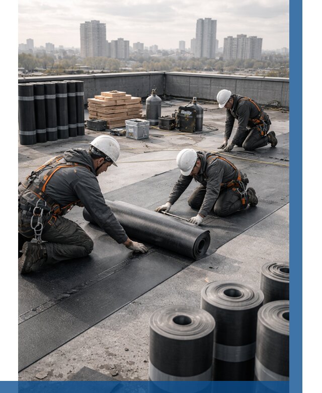 Монтаж мягкой кровли под ключ в Южноуральске от 492 р. | ВЫСОТНИК-Жрк