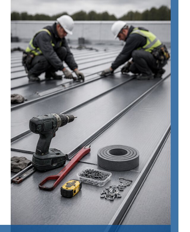 Монтаж фальцевой кровли в Южноуральске от 1968 р. | ВЫСОТНИК-Жрк