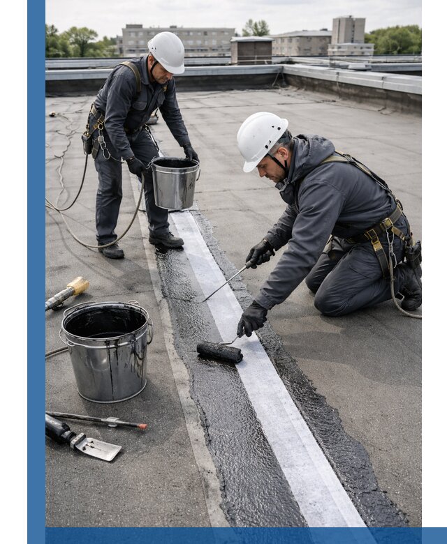 Гидроизоляция кровли мастикой в Южноуральске надежная защита