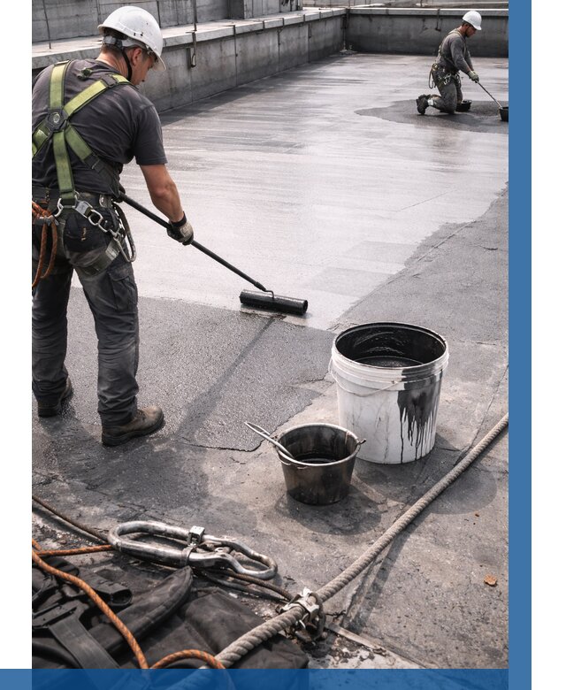 Гидроизоляция кровли жидкой резиной в Южноуральске от 547 р. | ВЫСОТНИК-Жрк