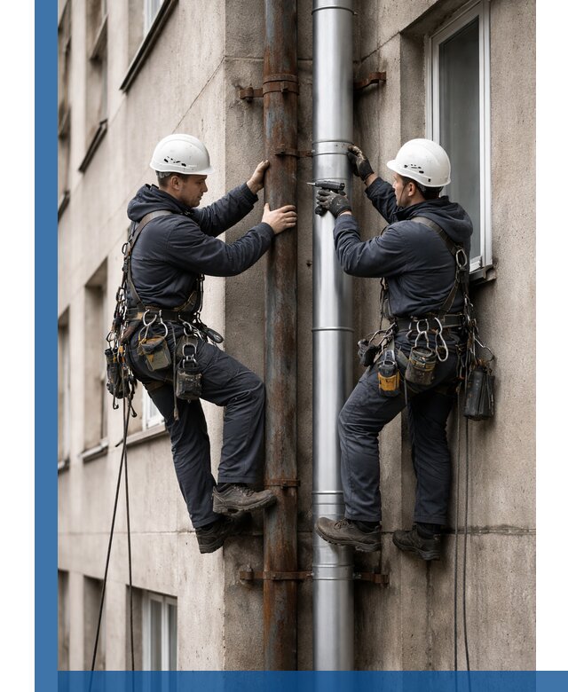 Замена водосточных труб в Южноуральске: монтаж и демонтаж под ключ