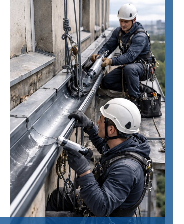 Ремонт водосточных желобов в Южноуральске от 7108 р. | ВЫСОТНИК-Жрк