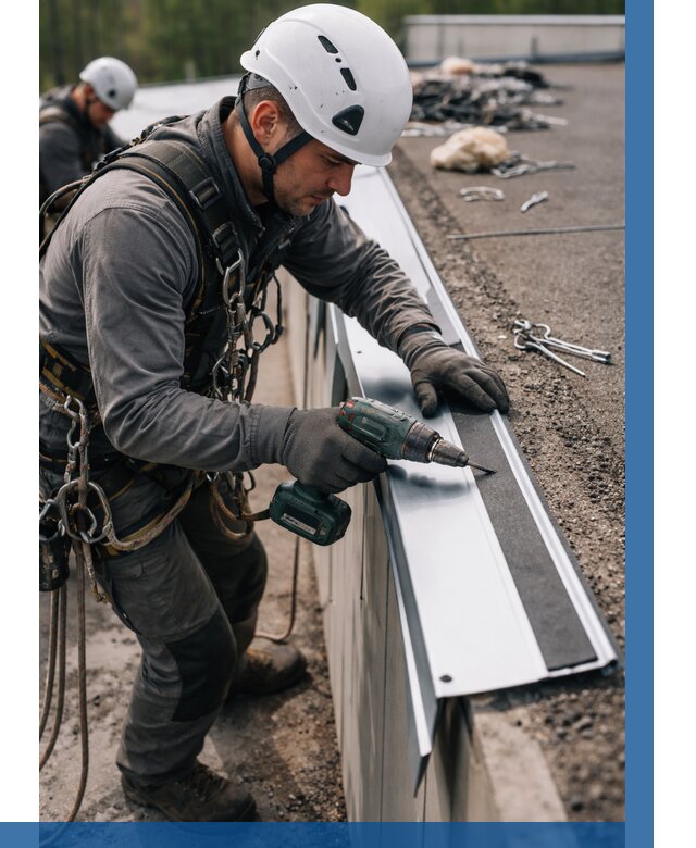 Монтаж капельника на кровле в Южноуральске от 328 р. | ВЫСОТНИК-Жрк