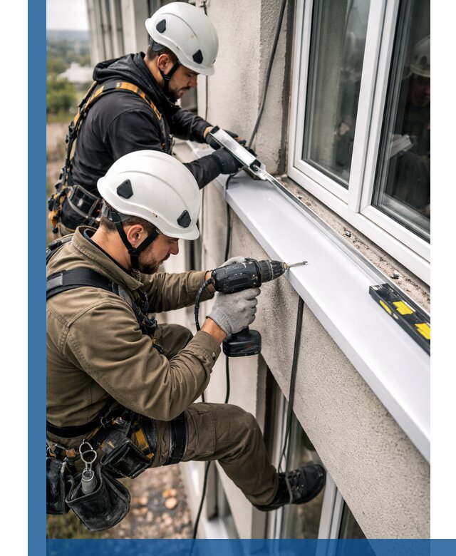 Профессиональный монтаж оконных отливов и отведения воды в Южноуральске