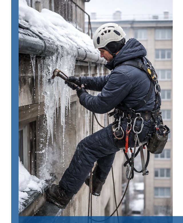 Удаление наледи и чистка водостоков в Южноуральске оперативно и безопасно