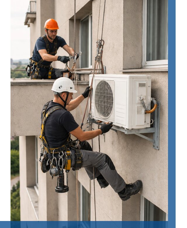 Монтаж внешнего блока кондиционера в Южноуральске от 7108 р. | ВЫСОТНИК-Жрк