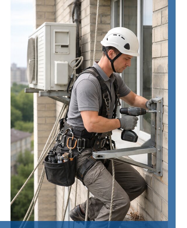 Установка кронштейнов кондиционера в Южноуральске от 3828 р. | ВЫСОТНИК-Жрк