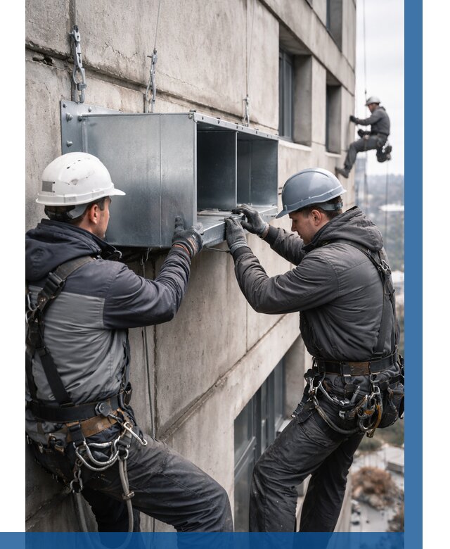 Монтаж вентиляционных коробов в Южноуральске от 3281 р. | ВЫСОТНИК-Жрк