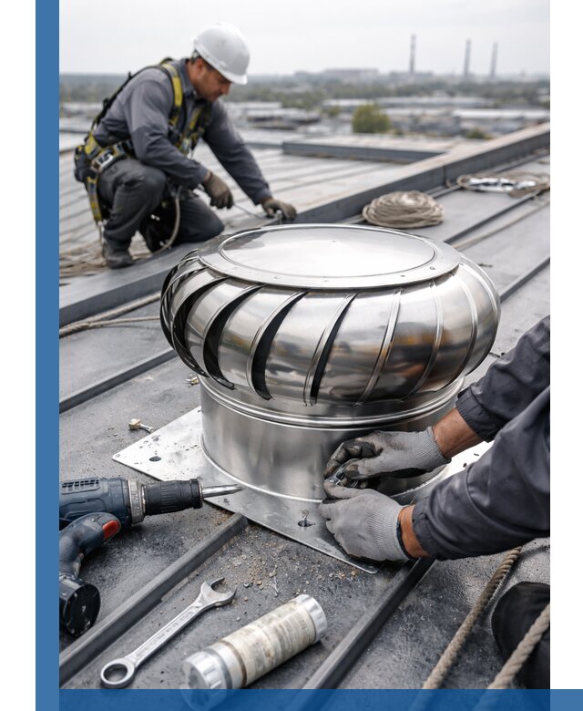 Установка дефлекторов на кровле в Южноуральске профессионально