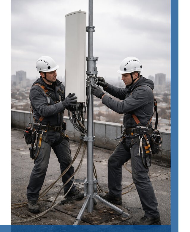 Монтаж антенн связи на крыше в Южноуральске от 9296 р. | ВЫСОТНИК-Жрк