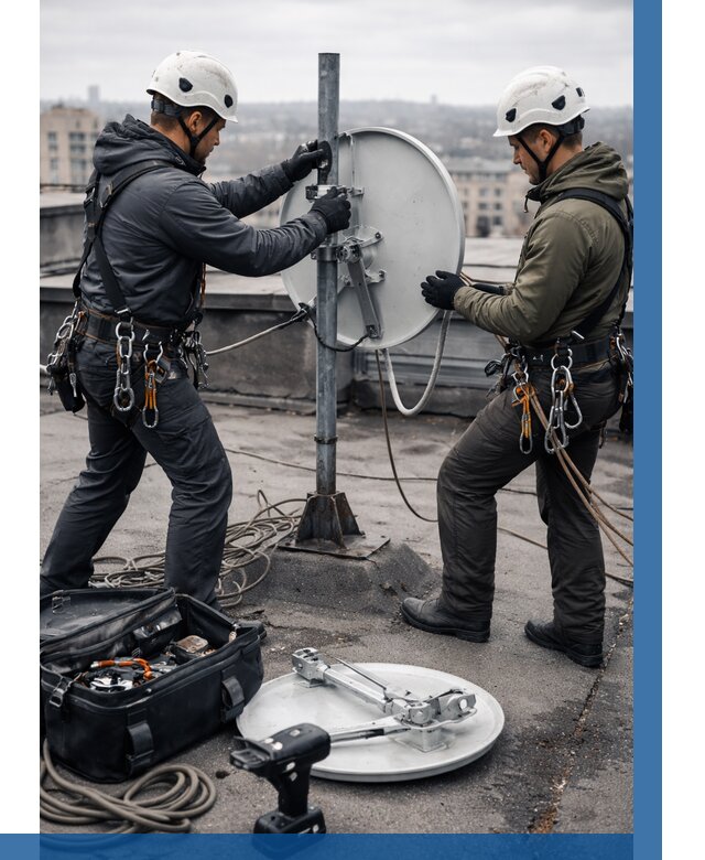 Демонтаж антенн на крыше в Южноуральске от 4921 р. | ВЫСОТНИК-Жрк