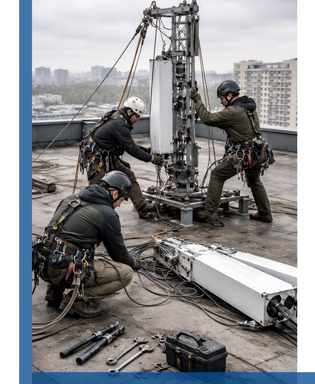 Демонтаж антенн на крыше зданий в Южноуральске с гарантией