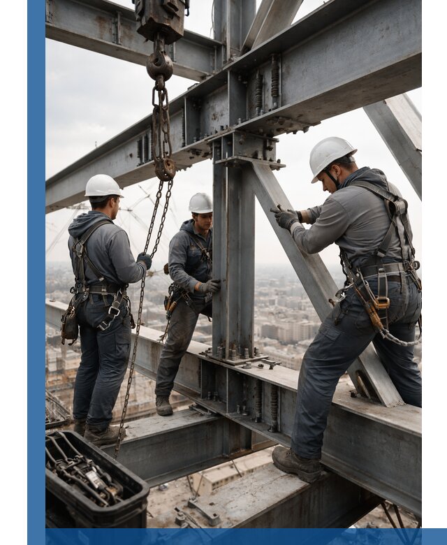 Профессиональный монтаж металлоконструкций на высоте в Южноуральске