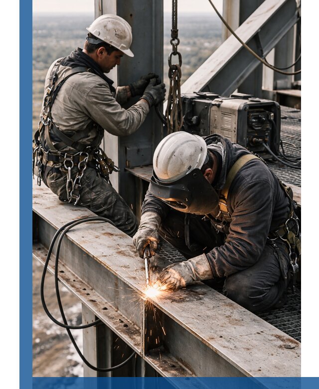 Высотные сварочные работы в Южноуральске для промышленных объектов